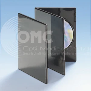 25 x 1 Fach DVD Leer Hüllen für 1 CD / DVD / Blu-Ray Hülle | 7mm Slim | Schwarz - Bild 1 von 1