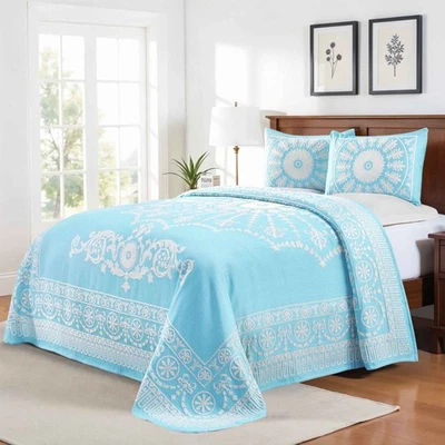 Kymbal Lightweight Cotton Blend Woven Jacquard Bohemian Medallion Bedspread Set - Image 1 of 3
