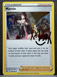 Pokemon Marnie SWSH120 Sword & Shield Black Star Promo Holo Card NM - Picture 1 of 2
