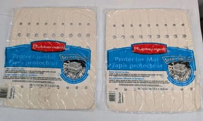 2 NOS Vintage Rubbermaid 1291 Twin Sink Divider Rubber Mats 2000 10.75 x 12.75 - Image 1 of 4