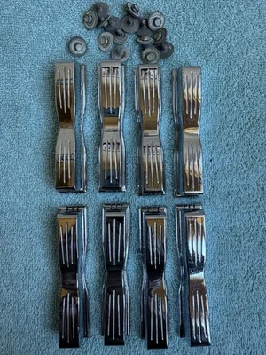 Lot of 8 Ludwig 60s Club Date Bow Tie Bass Drum Lugs - Chrome 3 7/8” - Image 1 of 4