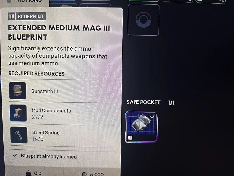 🔥 ARC RAIDERS 🔥 EXTENDED MEDIUM MAG IIl BLUEPRINT - USA SELLER - Image 1 of 1