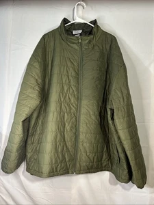 Ducks Unlimited Puffer Jacket Mens 3XL Regular Green Full Zip Filled Lightweight - Picture 1 of 5