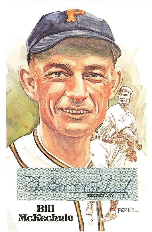 HOF -BILL McKECHNIE- JSA Signed/Autograph/Auto PEREZ-STEELE Baseball Postcard - Image 1 of 1