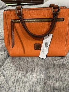 NWT Dooney & Bourke Orange Purse W/crossbody Strap - Picture 1 of 9
