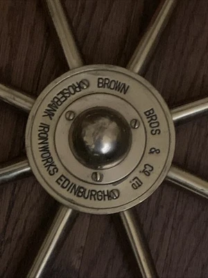 Rosebank Ironworks Edinburgh Brass Brown Bros & Co Ships Wheel 24”  Titanic - Image 1 of 4