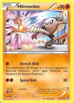Hitmonlee 47/111 XY Furious Fists Pokemon 004298 - Image 1 of 2