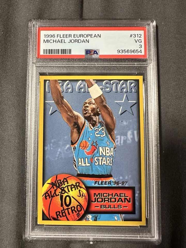 1996 FLEER EUROPEAN MICHAEL JORDAN A #312 VG 3  - Image 1 of 1