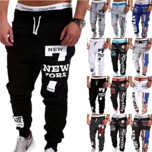 Gym Joggers Sweat Pants Tracksuit Bottoms Jogging Running Sports Trouser Men▫ - Picture 1 of 13