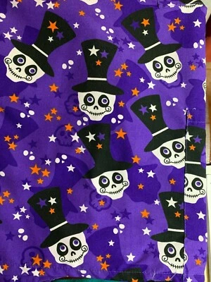 HALLOWEEN SCRUB TOP SIZES: S, M, L, XL, 2XL NWT GRIM REAPER ZOMBIE NURSE MEDICAL - Image 1 of 4