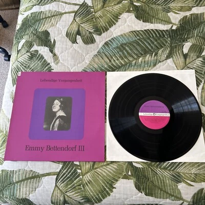 VINYL LP ALBUM Rare Emmy Bettendorf III Lebendige Vergangenheit NM Import Austri - Image 1 of 4