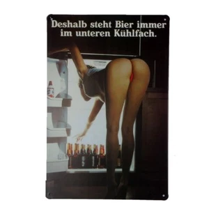 Sexy Girl Sign for Wall Bar Pub Home Decor Vintage Metal Tin Retro 11.8" x 7.8" - Picture 1 of 2