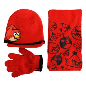 Conjunto de bufanda guantes sombrero Angry Birds con licencia para niños de 3 a 5 años - Imagen 1 de 1