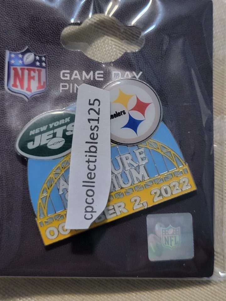 Prendedor día juego New York Jets VS Pittsburgh Steelers 2/10/2022 NUEVO  Foto 1 de 1