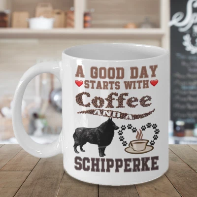 Schipperke dog,Spitzke,Spits dog,Spitske dog,Schipperke,Cup,Spitskes,Coffee Mugs - Изображение 1 из 4