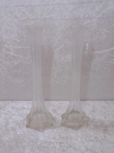 MN3DDC - 2 X XL Design Vase En Verre Vintage Années 1970 - Fait Main - 35 Cm - Imagen 1 de 6