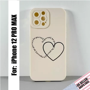 Funda diseñada para iPhone 12 PRO MAX: Marfil y Dorado Inspiración "Sé Tú mismo" - Imagen 1 de 12
