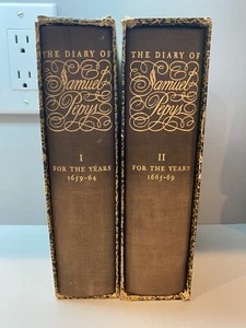 Vintage Books Diary of Samuel Pepys Volume 1 & 2 1942 Editions - Picture 1 of 9