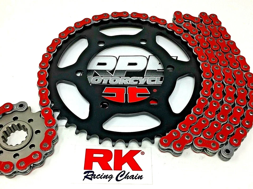 Red 2009-16 GSXR1000 RK MAX-X 520 17/42 OEM Ratio Racing Chain and Sprocket Kit - Image 1 of 1