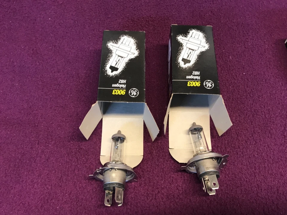 GE 9003 GE Bombilla halógena HB2 haz alto/bajo faro bombilla JUEGO PAR IZQUIERDA Y DERECHA Foto 1 de 4