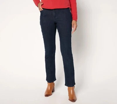 Susan Graver Stretch Denim REG BootCut Jean - Dark Wash (Sz 24W) a658823 - Image 1 of 4