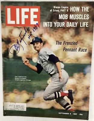 Carl Yastrzemski Signed Life Magazine 9/8/1967 Baseball Autograph HOF PSA/DNA - Image 1 of 4