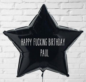 Personalised rude birthday balloon, balloon in a box, gift, joke, banter, custom