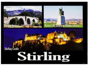 Castillo de Stirling Robert the Bruce Montaje Escénico Imán de Nevera Metálico - Imagen 1 de 2