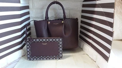 Henri Bendel Tote Shoulder Bag Handbag Purse w/Pouch in Burgundy NWOT - Image 1 of 4