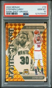 2024 Mosaic Stephen Curry Bank Shot Orange Prizm  /49 PSA 10 - Picture 1 of 2