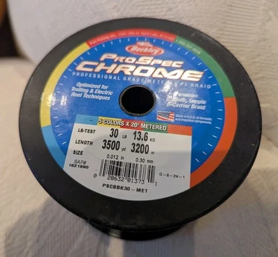 30lb Berkley ProSpec Chrome Saltwater Braid 3500 Yards - Metered Multi Color - Image 1 of 3