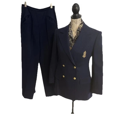 RARO 70s Bill Blass Blassport Yachting 4 Piezas Traje Blazer Pantalones Chaleco Camisa Talla 8 Foto 1 de 4