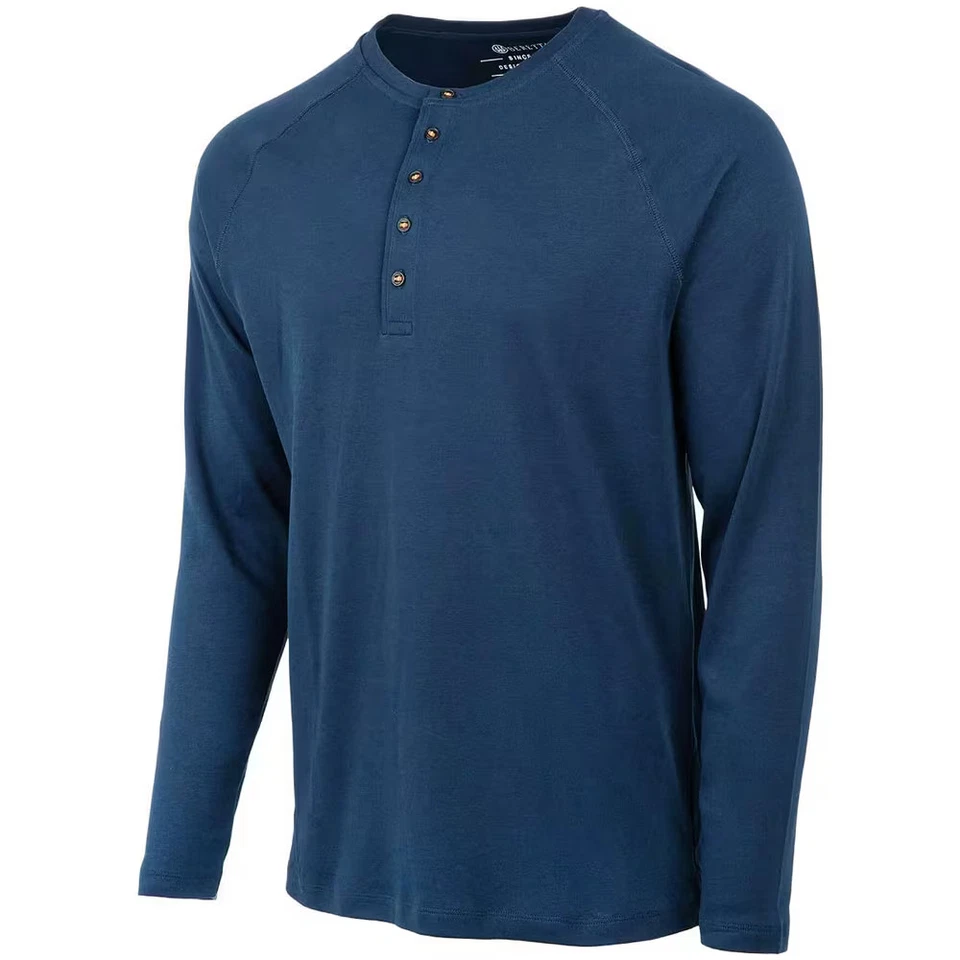 Camisa Beretta Scout Performance Henley Azul Mediana Algodón Pima TS692T23110504M Foto 1 de 1
