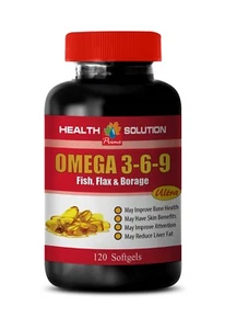 fish oil - OMEGA-3-6-9 3600mg - fish, flax, and borage - antioxidants - 1 Bottle - Picture 1 of 9