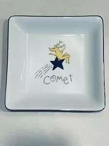 Piatto pane dessert fienile ceramica renne quadrato 6" antipasto cocktail dessert COMET - Foto 1 di 2