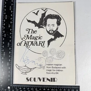 George Kovari Budapest Magician Magic Autograph 8 Page Brochure & 1977 Letter - Picture 1 of 7