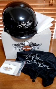 Harley Davidson Half Helmet Women’s Black Pink Label Bling Hybrid XS Box & Dust - Picture 1 of 7