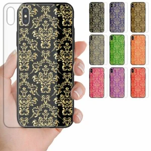 Funda trasera de vidrio templado damasco dorado para teléfono Samsung Galaxy Series #2 - Imagen 1 de 10