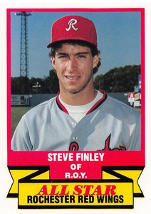 Steve Finley 1988 CMC Triple A All-Stars 21  Rochester Red Wings  Baseball Card