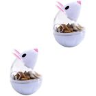  2 Pieces Automatic Pet Feeders Automated Cat Toy Missing Food