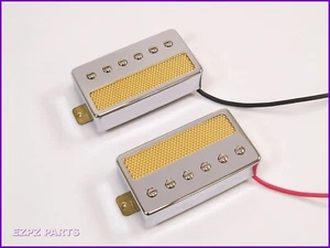 Custom Alnico-V Gold Foil Open Top Humbucker Set EZPZ PARTS - Picture 1 of 5