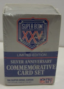 Factory Sealed Super Bowl XXV Silver Anniversary Commemorative Card Set - Picture 1 of 4