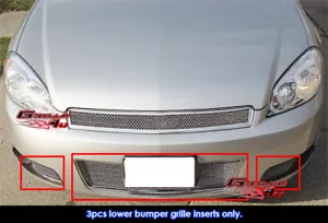 Se adapta a Chevy Impala 2006-2013 con luz antiniebla rejilla de malla cromada inferior - Imagen 1 de 2
