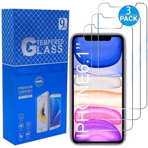 3 pack (3 pieces) Clear Tempered Glass Screen Protector For iPhone Xr, iPhone 11 - Picture 1 of 7