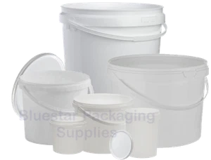 Plastic Buckets Tubs Containers with Tamper Evident Lids 0.5L 1L 3L 5L 10L 25L - Picture 1 of 7