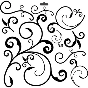 12x12 Capricious Swirl Design Crafter Workshop Mixed Media Art Layering Stencil - Picture 1 of 1