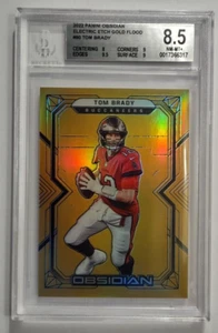 Grabado eléctrico Panini Obsidian Tom Brady Gold Flood 2022/10 BGS 8,5 - Imagen 1 de 2