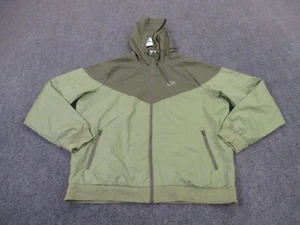 Nike Jacket Mens XL Green Lined Outdoors Windrunner Hiking Rain Coat 727324 NEW - Picture 1 of 11
