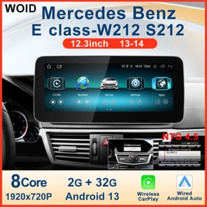 12.3" Android Navigation Car GPS Stereo Radio Carplay For Mercedes Benz E W212 - Picture 1 of 10