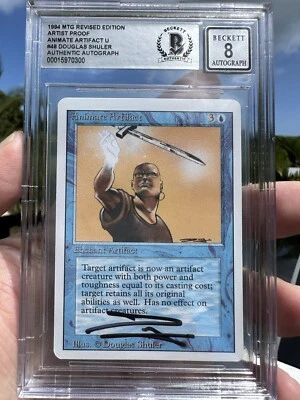 ANIMATE ARTIFACT, ARTIST PROOF / SKETCH, REVISED, 1994 MTG, DOUGLAS SHULER, BAS - Image 1 of 3